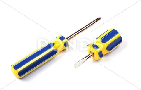 Screwdrivers isolated on white background Stock Photos