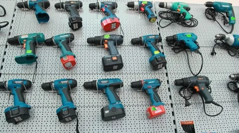 Screwdrivers in the shop Stock Footage 51298353