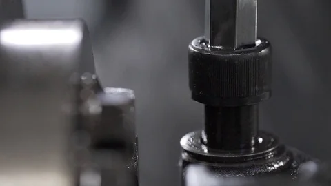 Screwing back a bolt close up Video stock 129639662
