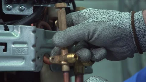 Screwing of pin push bindings Stock Footage 145535620