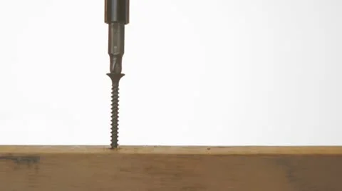 Screwing wood screw Stockbeeldmateriaal 10591462