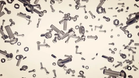 Screws and nails. Elements of fixture. Stock Footage 74372320