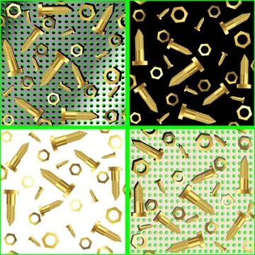Screws and nuts composition screws and nuts composition, abstract art illu... Stock Photos