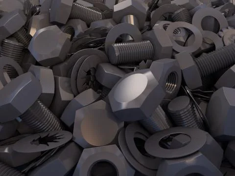 Screws and Washers as Background Illustrazione stock