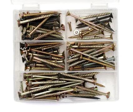 Screws box Stock Photos