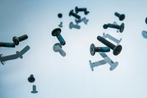 Screws computer elements technology Stock Photos