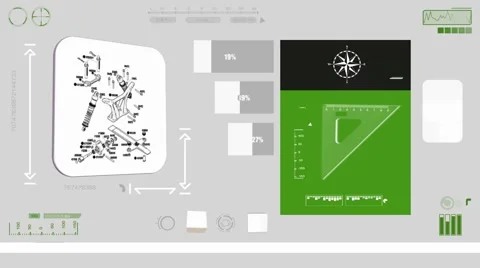 Screws - Construction plan - green 01 Stock Footage 61827842