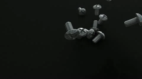 Screws drop to ground animation. Stock Footage 12174369