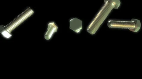 Screws Falling Up Shining 720p Vídeo Stock 34903747