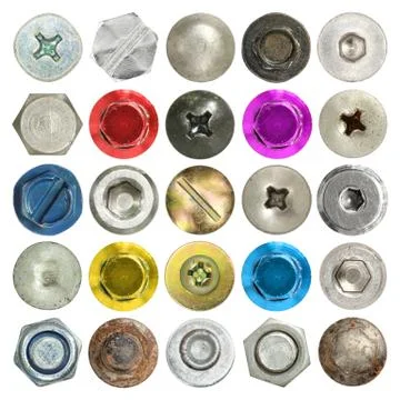 Screws head collection Stock Photos