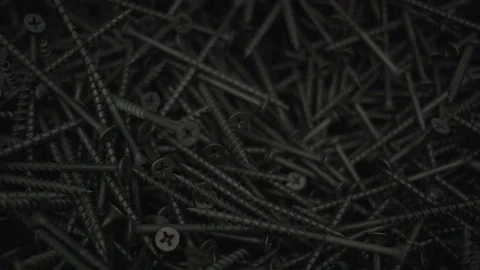 Screws on the heap. Stock Footage 85303794
