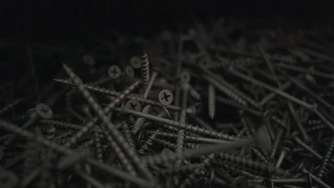 Screws on the heap. Stock Footage 85303898
