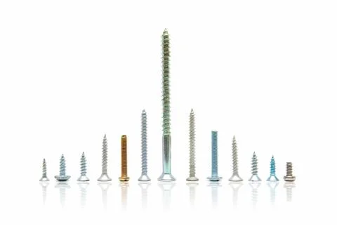 Screws isolated on white background Foto stock