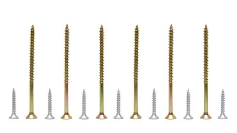 Screws isolated on white background Stock Photos