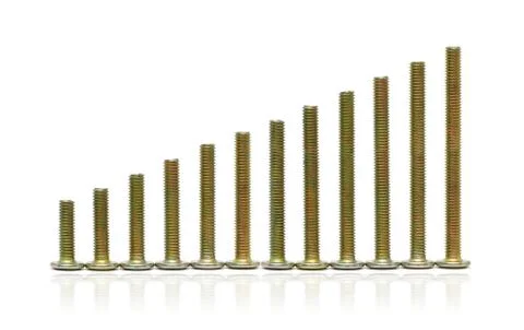 Screws isolated on white background Stock Photos