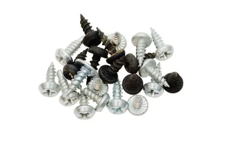 Screws isolated on white background Stock Photos