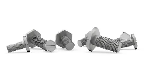 Screws isolated on white イラスト素材