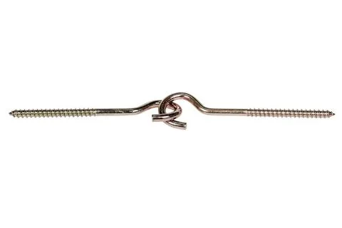Screws with loop, isolated on white background Screws with loop, isolated ... Stockfoto's