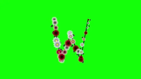 Screws Moving with Flowers - Chroma Key Green Screen Footage Stock Footage 337996471
