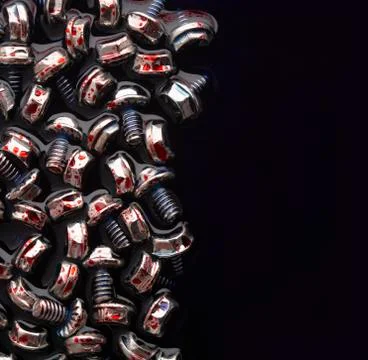 Screws &amp; paint Stock Photos