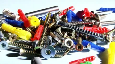 Screws, plugs Stock Footage 8970278