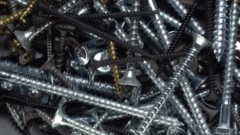Screws in rotation Closeup. Stock Footage 99424245