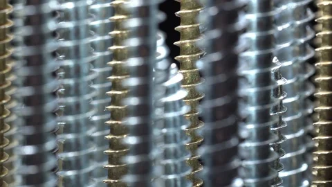 Screws in rotation Closeup. Stock Footage 99453859