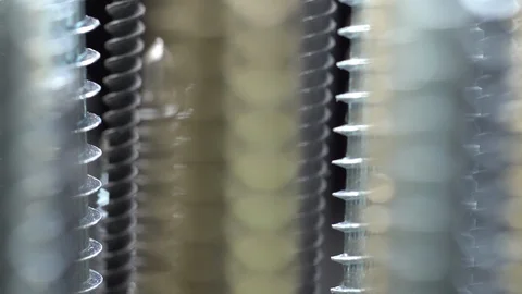 Screws in rotation Closeup. Stock Footage 99453889
