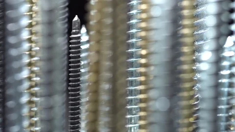 Screws in rotation Closeup. Stock Footage 99454187