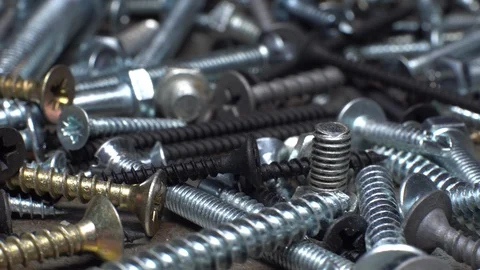 Screws in rotation Closeup. Stock Footage 100512276