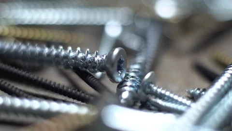 Screws in rotation Closeup. Stock Footage 100512840