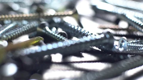 Screws in rotation Closeup. Stock Footage 100512932