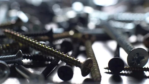 Screws in rotation Closeup. Stock Footage 100512979