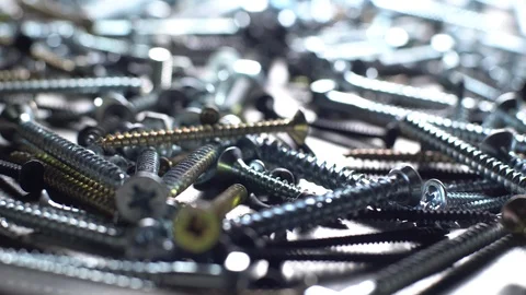 Screws in rotation Closeup. Stock Footage 100513132