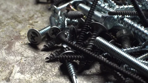 Screws in rotation Closeup. Stock Footage 100516423