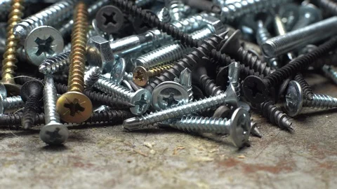 Screws in rotation Closeup. Stock Footage 100516883