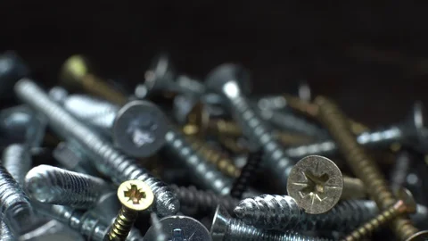 Screws in rotation Closeup. Stock Footage 100516933