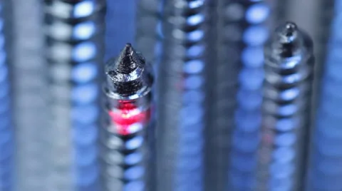 Screws - scan with laser Stock Footage 46334206