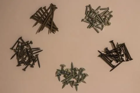 Screws for screwdriver. Stock Photos