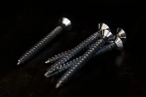 Screws seen up close Stock Photos