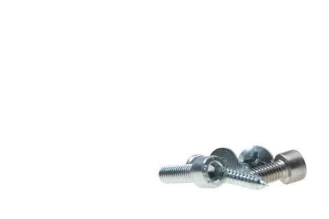 Screws on a white background Stock Photos