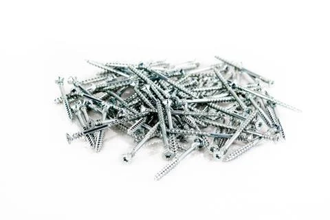 Screws on white background Stock Photos
