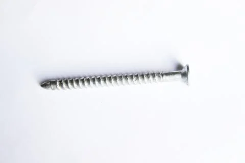 Screws on a white background Stock Photos