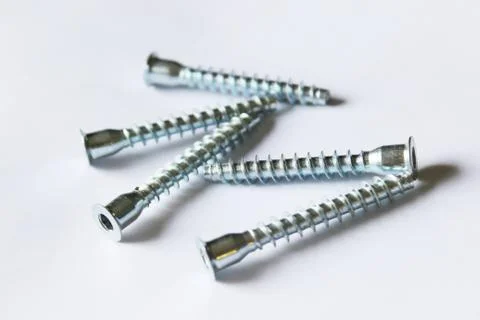 Screws on a white background Stock Photos