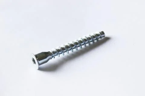 Screws on a white background Stock Photos