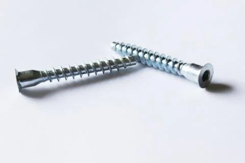 Screws on a white background Stock Photos