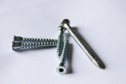 Screws on a white background Stock Photos
