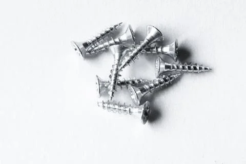 Screws on a white background Stock Photos