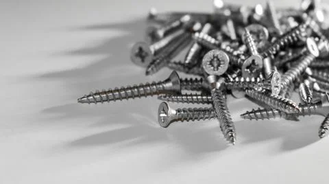 Screws with white background Stock Photos