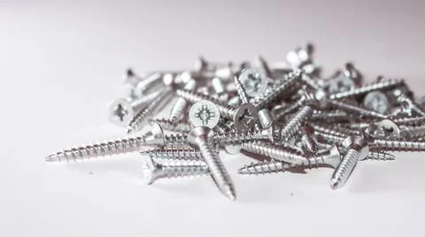 Screws with white background Stock Photos